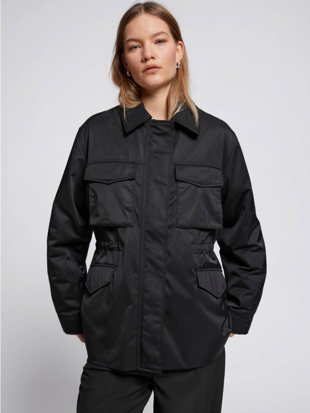 & Other Stories Drawstring Collared Jacket